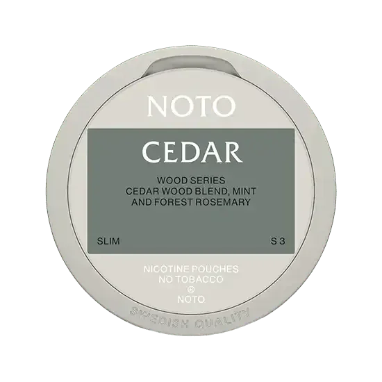 noto cedar nicotine pouches