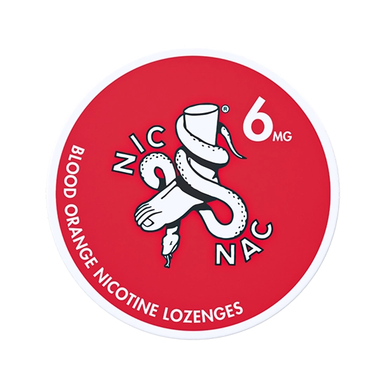 NIC NAC Naturals nicotine lozenge blood orange 6 mg