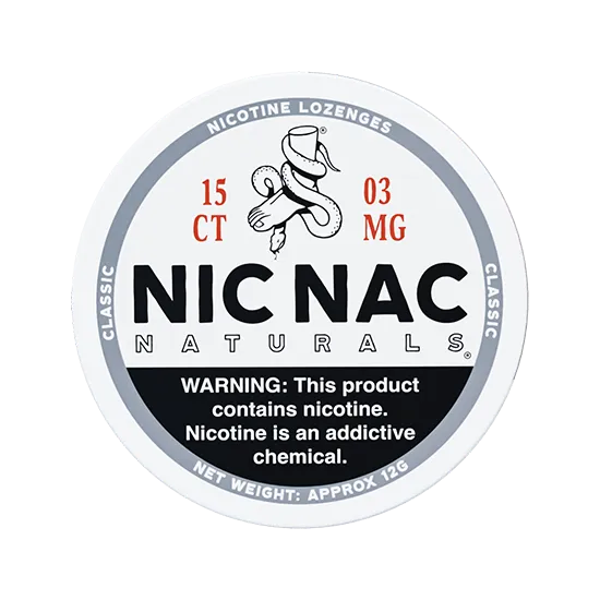 NIC NAC Classic 3 mg – subtle unflavoured nicotine lozenges from Snus Vikings