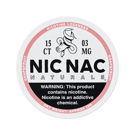 NIC NAC Grapefruit - 3 mg Nicotine lozenges