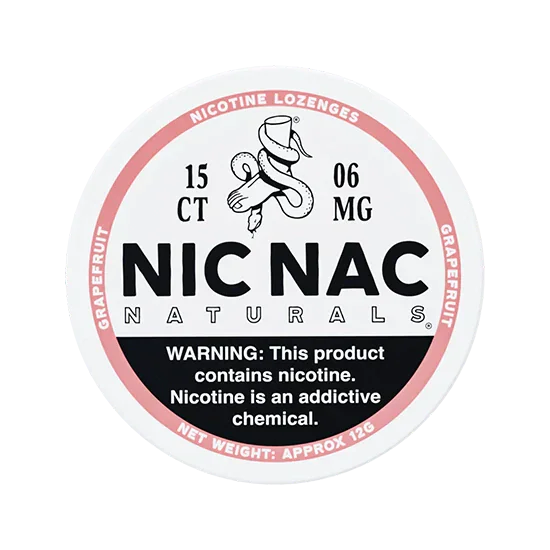 NIC NAC Grapefruit - 6 mg Nicotine lozenges