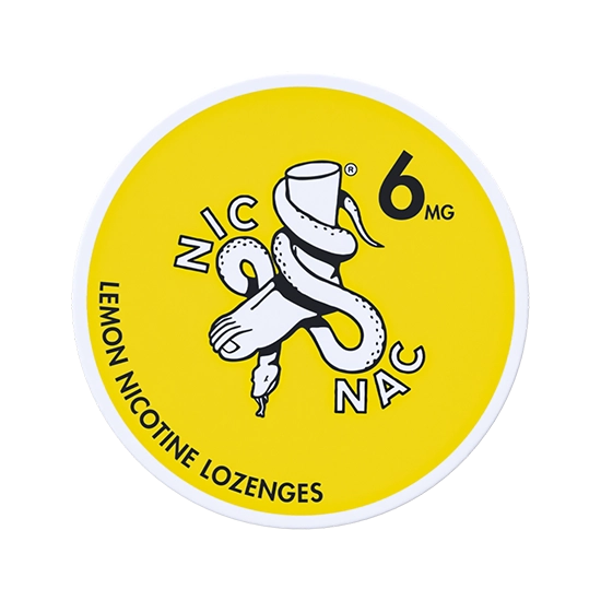 NIC NAC Lemon 6 mg – lighter citrus nicotine lozenges from Snus Vikings