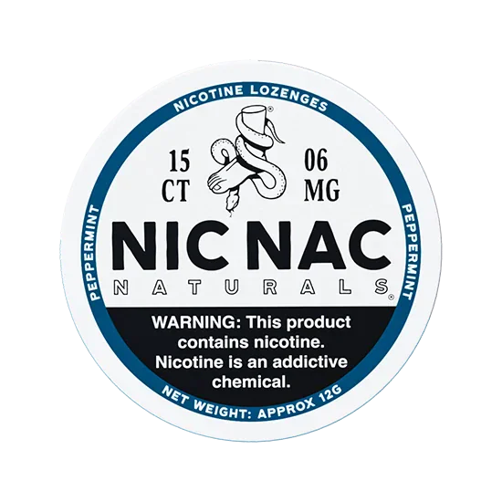 NIC NAC Peppermint - 6 mg Nicotine lozenges