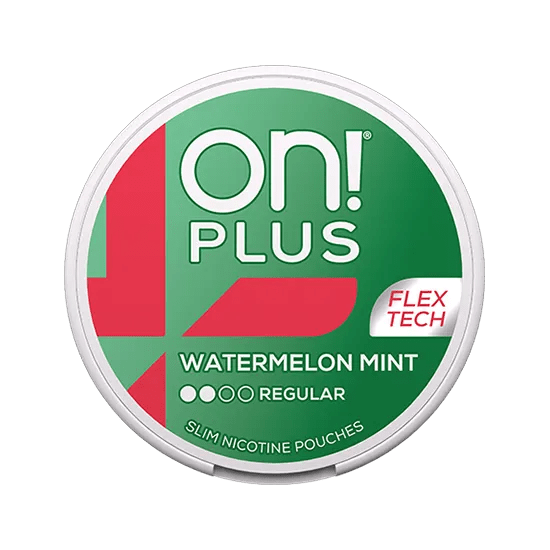 on plus watermelon mint normal regular nicotine pouch