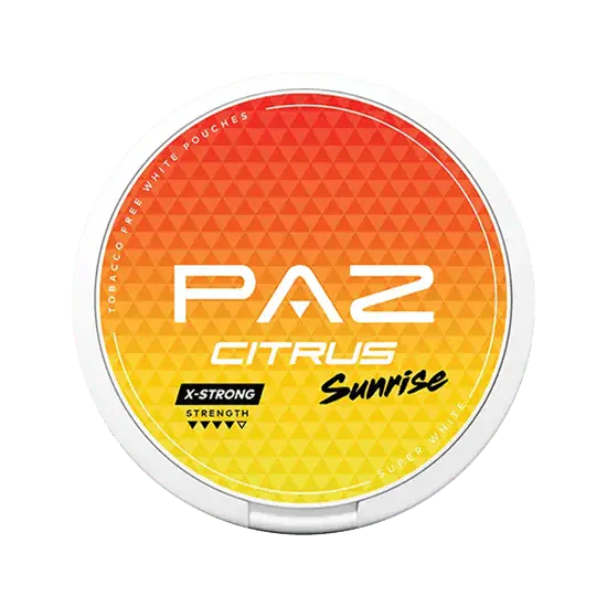 paz citrus sunrise x strong nicotine pouches