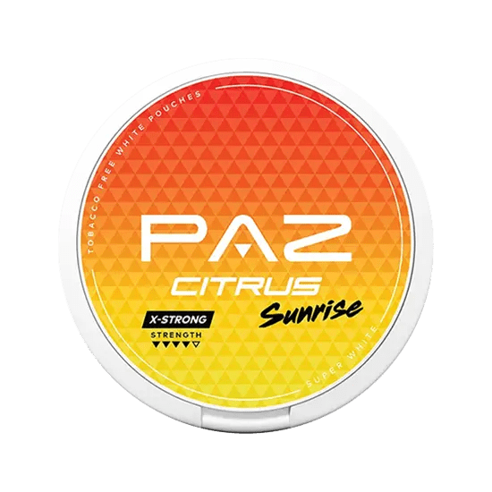 paz citrus sunrise x strong nicotine pouches