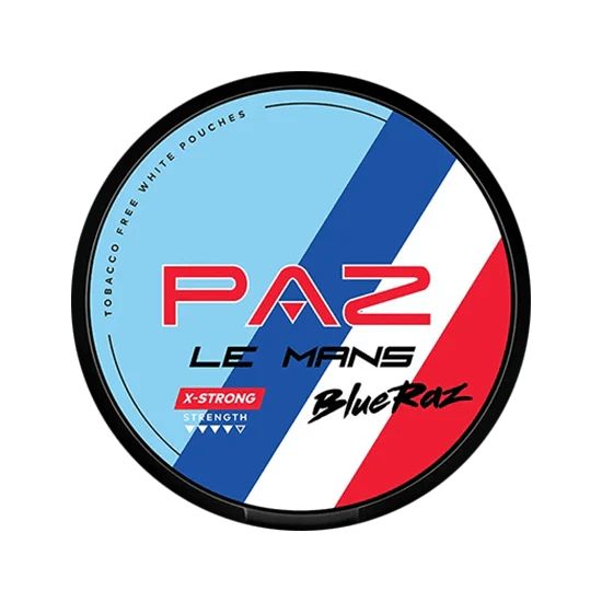 paz le mans blue raz nicotine pouches