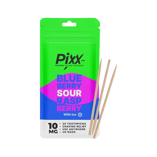 PIXX Blueberry Sour Raspberry Toothpick - 10mg Blueberry, Sour Raspberry toothpick
