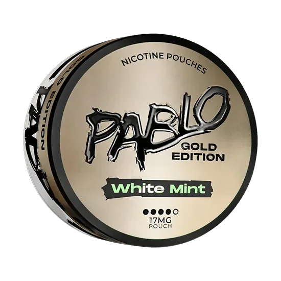 pablo white mint – gold edition nicotine pouches 17mg
