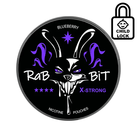 rabbit blueberry x strong nicotine pouches