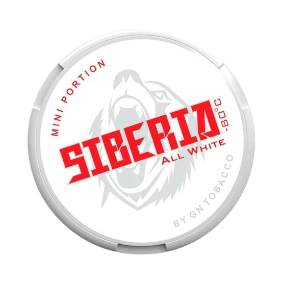 SIBERIA All White Mini - 17mg - mint flavour, all-white nicotine pouch by GN Tobacco