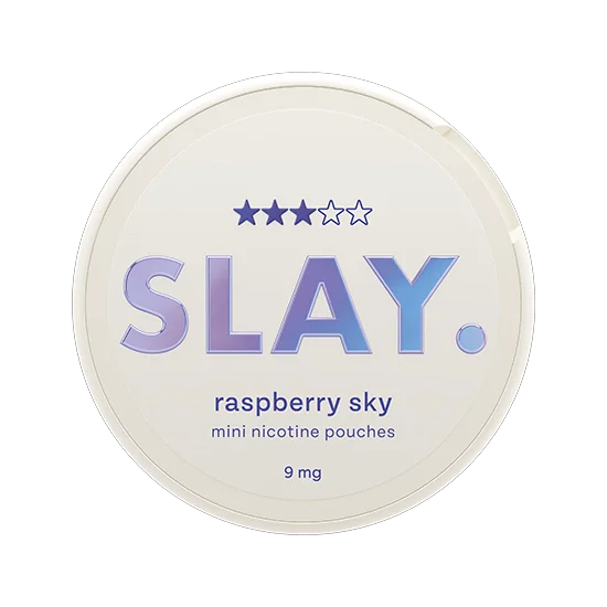 SLAY Raspberry Sky 9mg Berry mini nicotine pouches