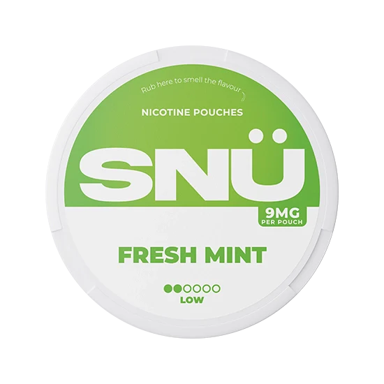 SNU Fresh Mint - 9mg - crisp mint flavour, all-white nicotine pouches by SNÜ