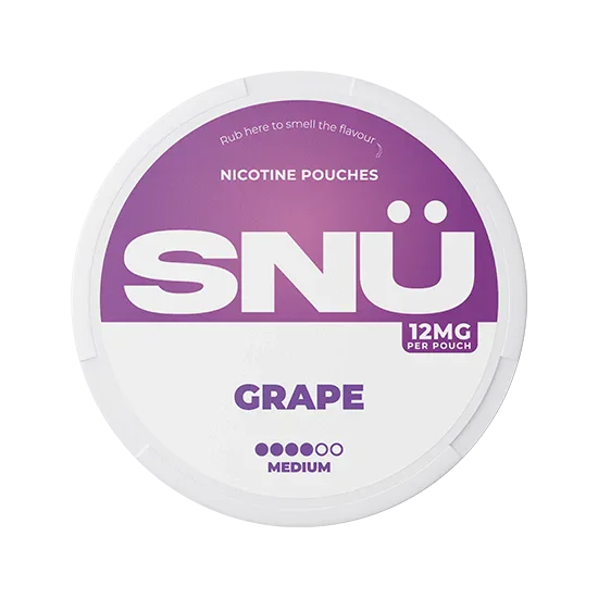 SNU Grape - 12mg - juicy grape flavour, all-white nicotine pouches by SNÜ