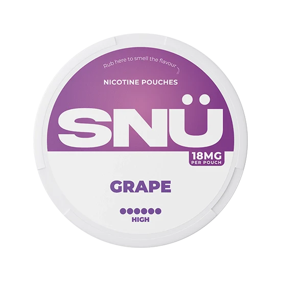 SNU Grape - 18mg - juicy grape flavour, all-white nicotine pouches by SNÜ