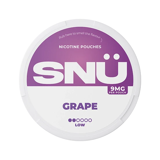 SNU Grape - 9mg - juicy grape flavour, all-white nicotine pouches by SNÜ