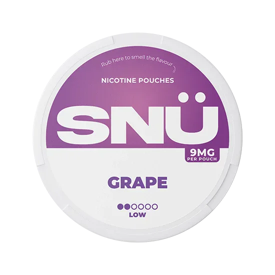 SNU Grape - 9mg - juicy grape flavour, all-white nicotine pouches by SNÜ
