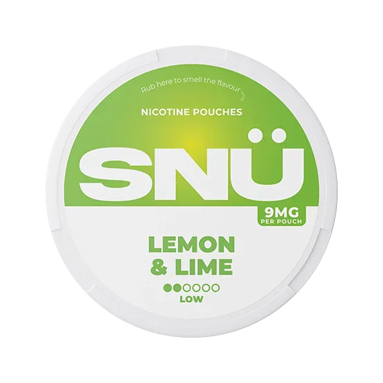 SNU Lemon & Lime - 9mg - zesty lemon & lime flavour, all-white nicotine pouches by SNÜ