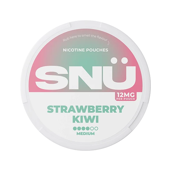 SNU Straberry Kiwi - 12mg - lively strawberry, kiwi flavour, all-white nicotine pouches by SNÜ
