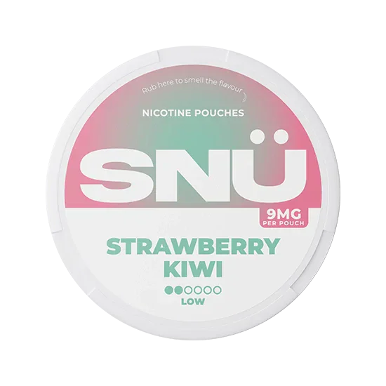 SNU Straberry Kiwi - 9mg - lively strawberry, kiwi flavour, all-white nicotine pouches by SNÜ