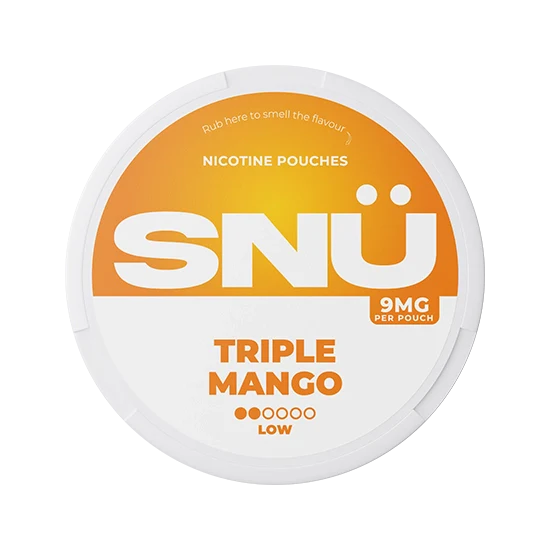 SNU Triple Mango - 9mg - lush mango flavour, all-white nicotine pouches by SNÜ