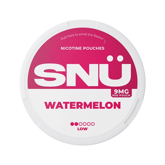 SNU Watermelon - 9mg - juicy watermelon flavour, all-white nicotine pouches by SNÜ