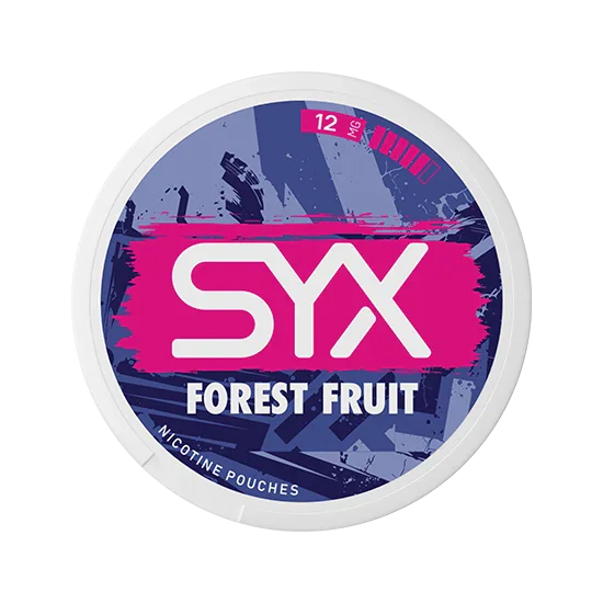 SYX Forest Fruits Strong Forest Fruits slim all-white nicotine pouch can