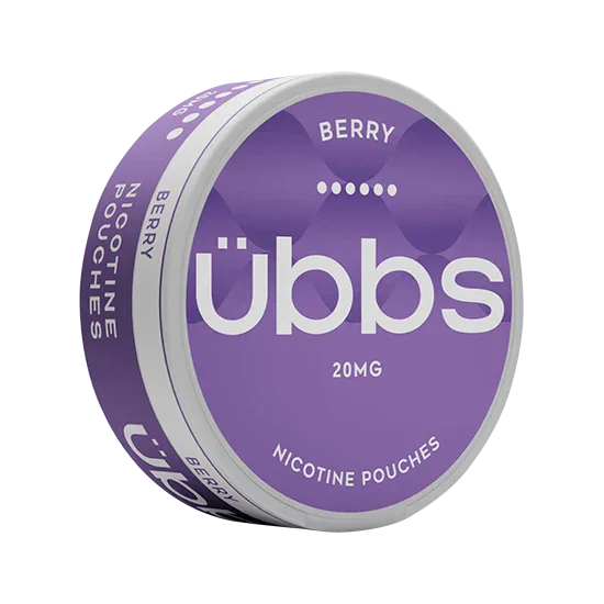 UBBS Berry Intense all-white nicotine pouch can by RV Karma Limited