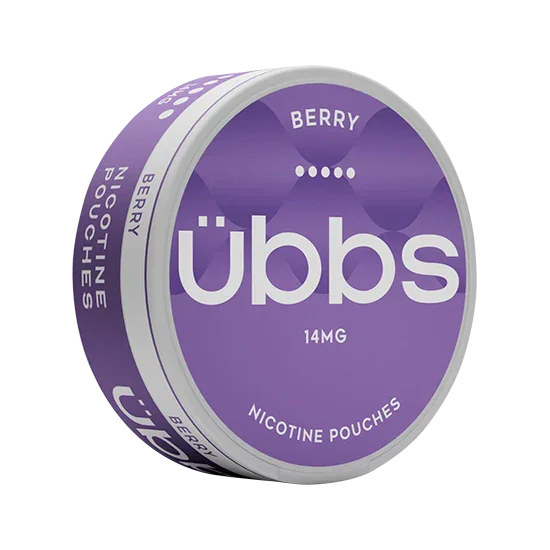 UBBS Berry Max all-white nicotine pouch can by RV Karma Limited