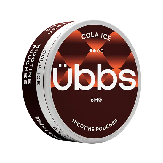 UBBS Cola Ice Regular all-white nicotine pouch can by RV Karma Limited