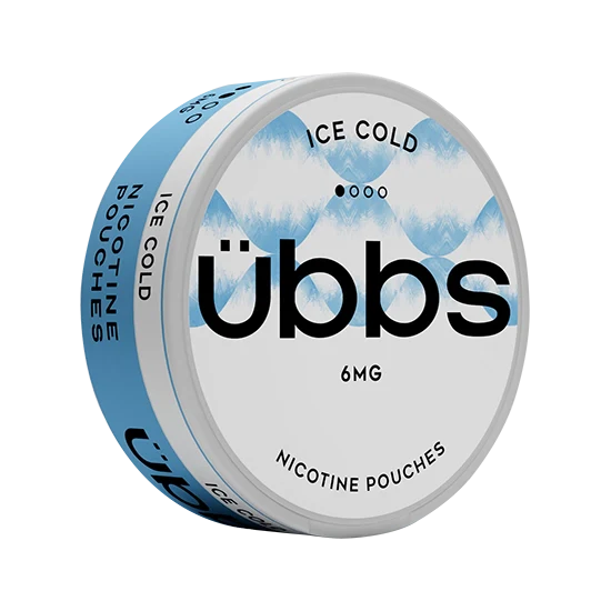 UBBS Ice Cold Regular all-white nicotine pouch can by RV Karma Limited