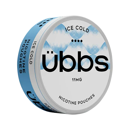 UBBS Ice Cold Strong all-white nicotine pouch can by RV Karma Limited