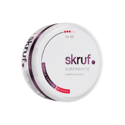 skruf purple cassice strong nicotine pouches