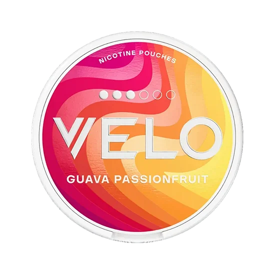 VELO Guava Passionfruit nicotine pouches in slim format