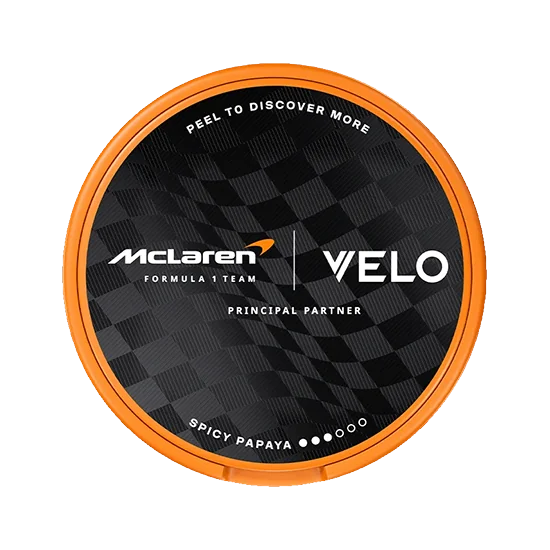 VELO McLaren Spicy Papaya Limited Edition slim nicotine pouches