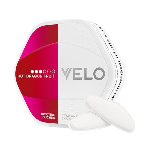 VELO Shift Hot Dragonfruit - dragonfruit and fruit flavour, all-white nicotine pouch by BAT