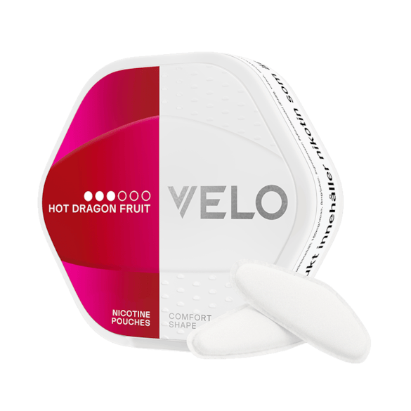 VELO Shift Hot Dragonfruit - dragonfruit and fruit flavour, all-white nicotine pouch by BAT