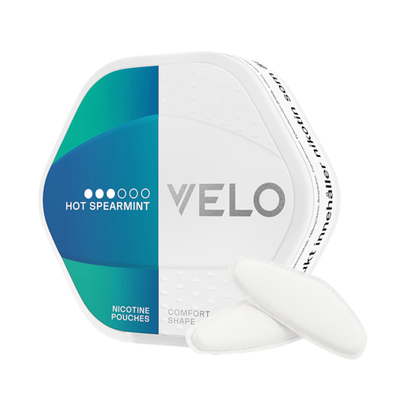 VELO Shift Hot Spearmint - spearmint, mint flavour, all-white nicotine pouch by BAT