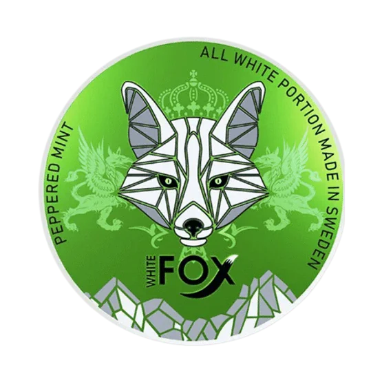 WHITE FOX Peppered Mint - 12mg - mint flavour, all-white nicotine pouch by GN Tobacco