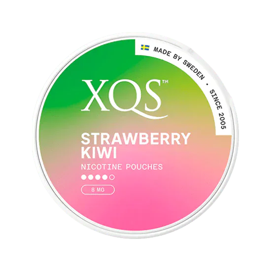 xqs strawberry kiwi 8mg strong nicotine pouches