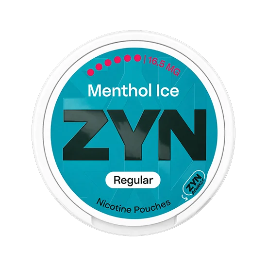 ZYN Menthol Ice 16.5mg Mint flavour slim all-white nicotine pouch can