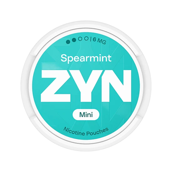 ZYN Spearmint Mini - 6mg - intense, mellow, smooth spearmint flavour, all-white nicotine pouch by PMI