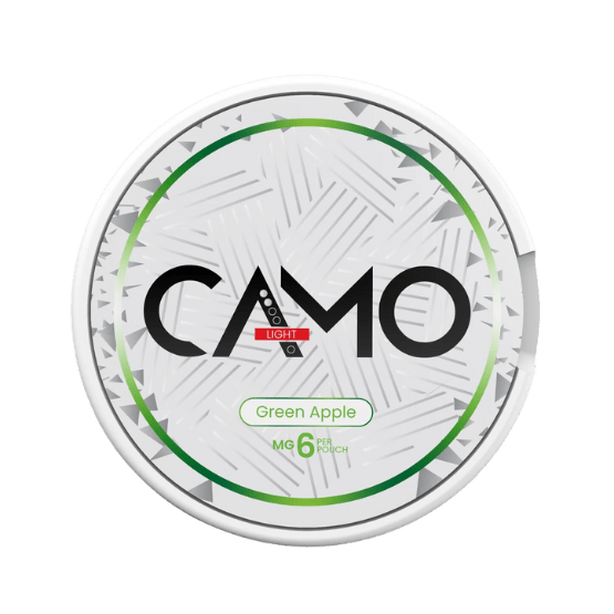 CAMO Green Apple - 6mg - green apple flavour. all-white nicotine pouch by Global Snus UAB
