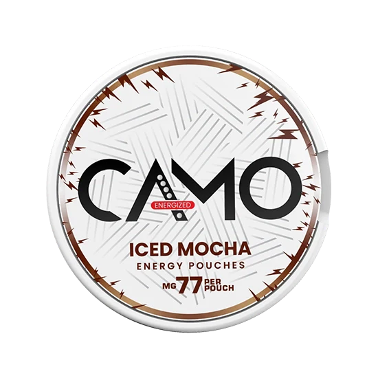 CAMO Iced Mocha (77mg Caffeine) - zesty, bold iced mocha flavour, all-white energy pouch by Global Snus