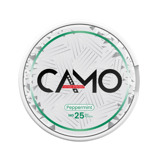 CAMO Peppermint - 25mg - peppermint flavour. all-white nicotine pouch by Global Snus UAB