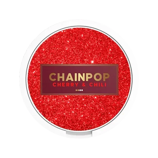 CHAINPOP Cherry Chili - 9mg - zesty, bold cherry, chili flavour, all-white nicotine pouch by Chainpop AB