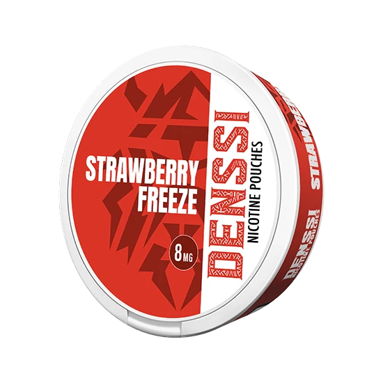DENSSI Strawberry Freeze - 5.6mg - intense Strawberry flavour, all-white nicotine pouch by Denssi