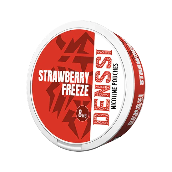 DENSSI Strawberry Freeze - 5.6mg - intense Strawberry flavour, all-white nicotine pouch by Denssi