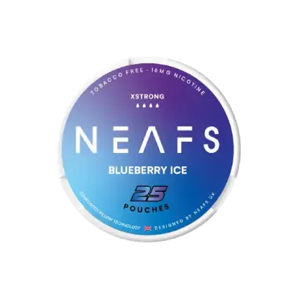 NEAFS Blueberry Ice - Extra Strong - blueberry ice flavour, all-white nicotine pouch by NEAFS