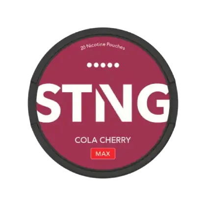 STNG Cola Cherry MAX - cola cherry flavour, all-white nicotine pouches by Nordic Express
